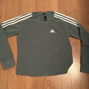 teal adidas crew neck